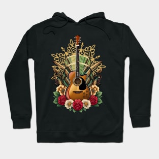 Electric guitar background mandala 27 Hoodie